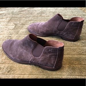 Trask Allison Suede Chelsea Booties in Olive